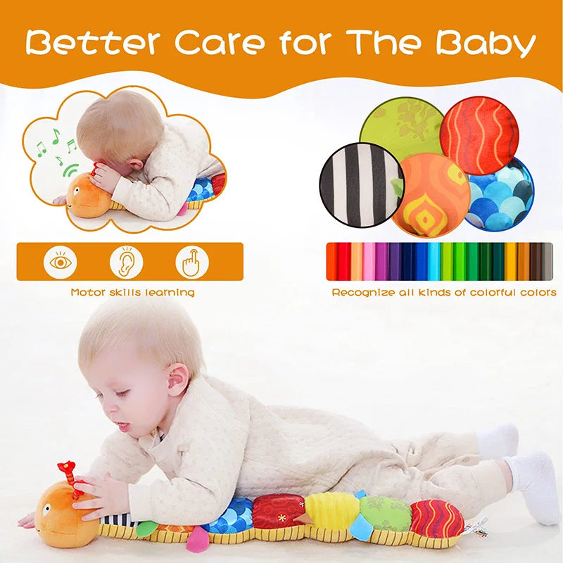 Baby Rattle Musical Caterpillar Worm Soft Infant Plush Toys