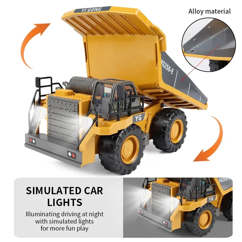 2.4G Remote Control Excavator Dump Truck