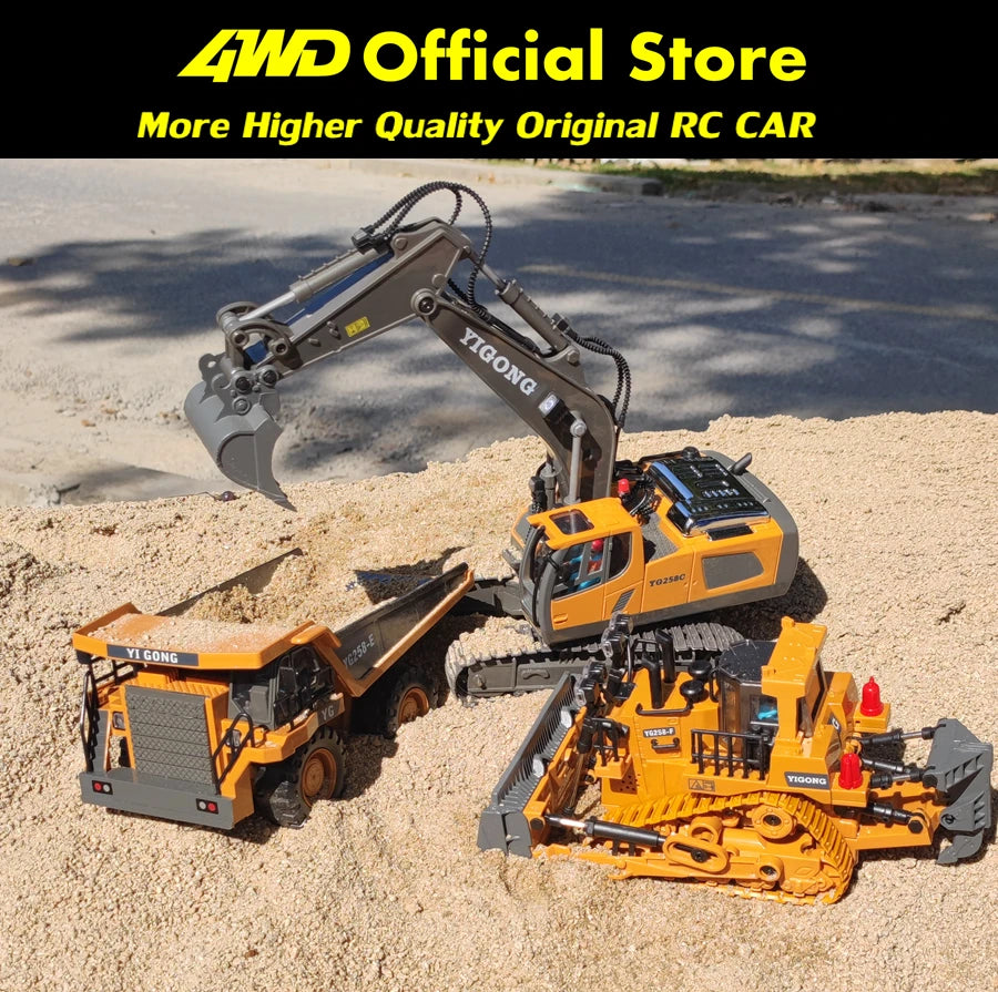 4WD Remote Control Excavator Toy Radio Controlled RC Dump Truck